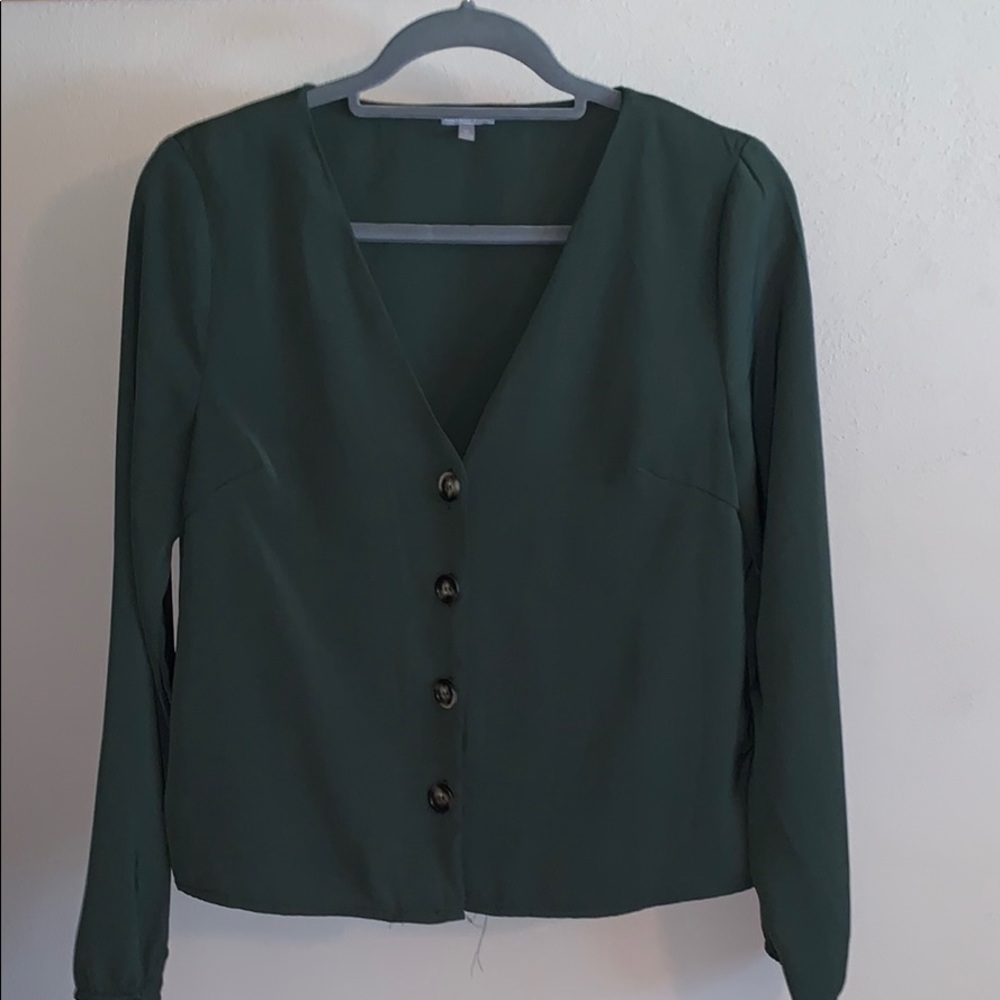 Army green blouse
